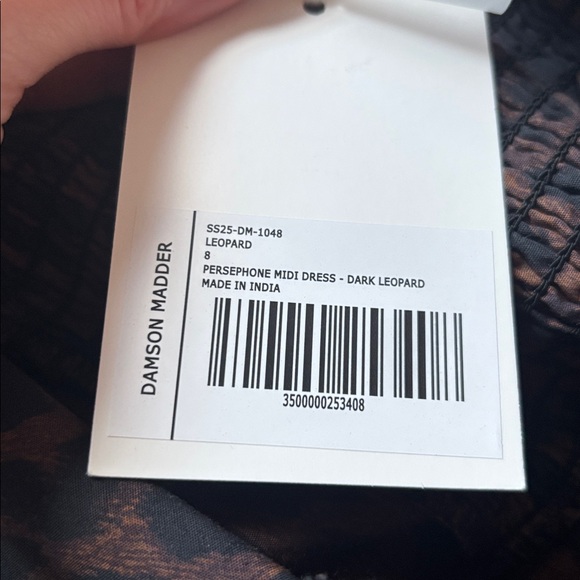 NWT Damson Madder Persephone Midi Dress in Dark Leopard, UK 8/US 4 - Picture 6 of 11